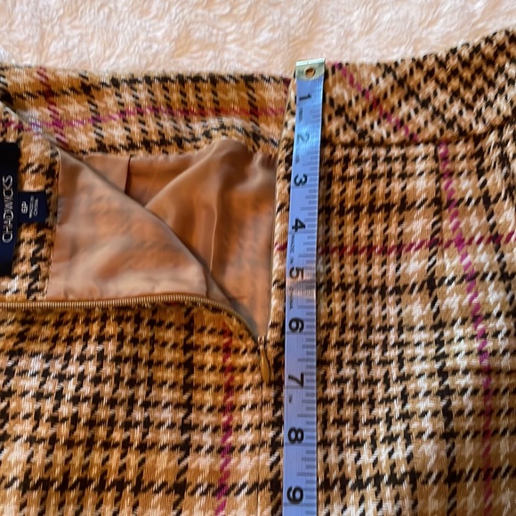 Chadwick’s tweed plaid midi skirt - size 6P - Picture 6 of 9